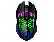 SVEN RX-G940W Wireless Gaming Mouse, Dynamic RGB Backlight, 2.4GHz, 800 - 3600 dpi, 6+1(scroll wheel) Silent buttons, built-in 600mAh battery, Rubber scroll wheel, Black